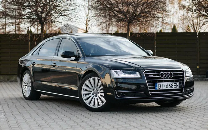 lubelskie Audi A8 cena 145000 przebieg: 147000, rok produkcji 2013 z Białystok